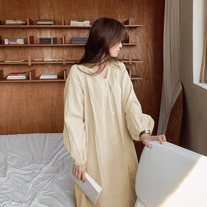 Robe Louna Loungewear en Coton & Le Confort Vintage