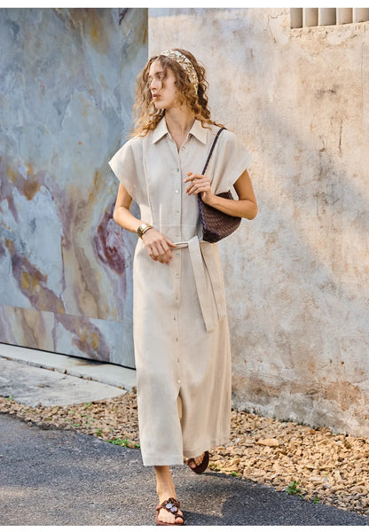Robe alma en lin et lyocell & L'élégance safari urbaine