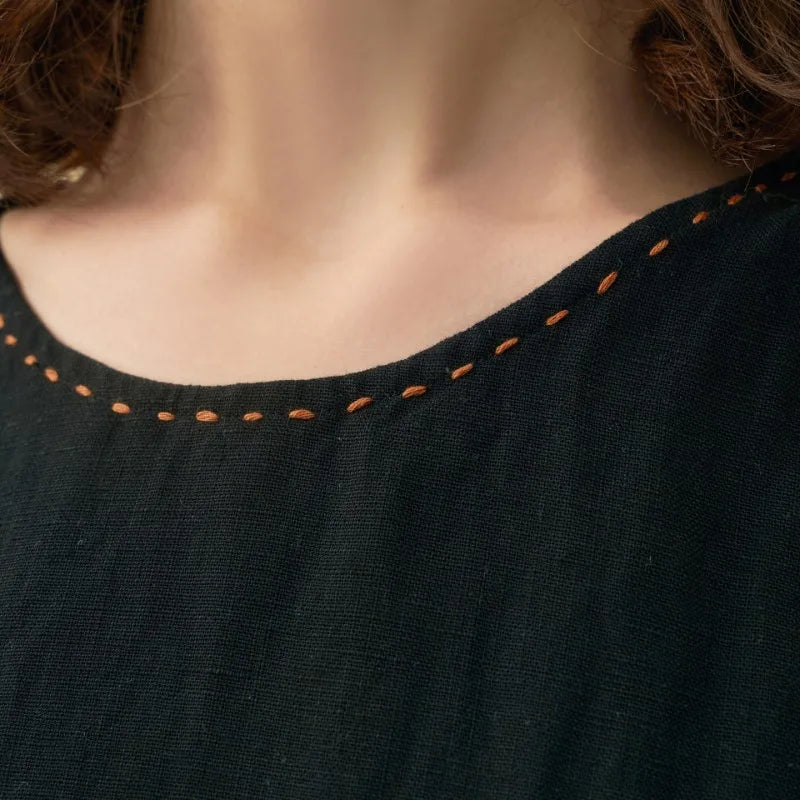 Robe Inès en Lin & Lyocell l'élégance naturelle avec Poches