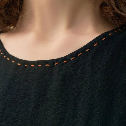 Robe Inès en Lin & Lyocell l'élégance naturelle avec Poches
