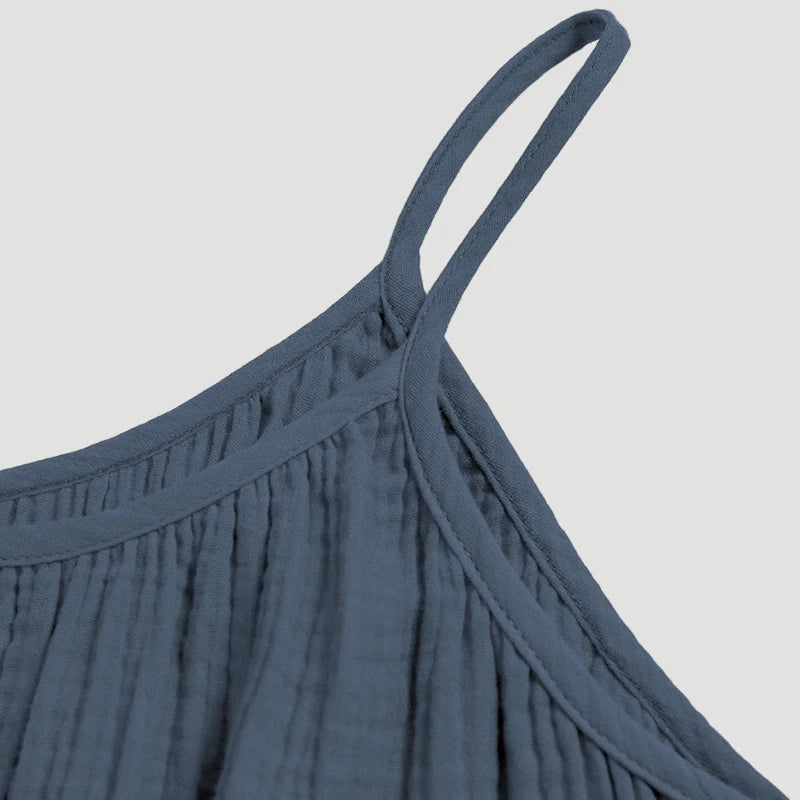 Robe longue esmée en gaze de coton & dos nu