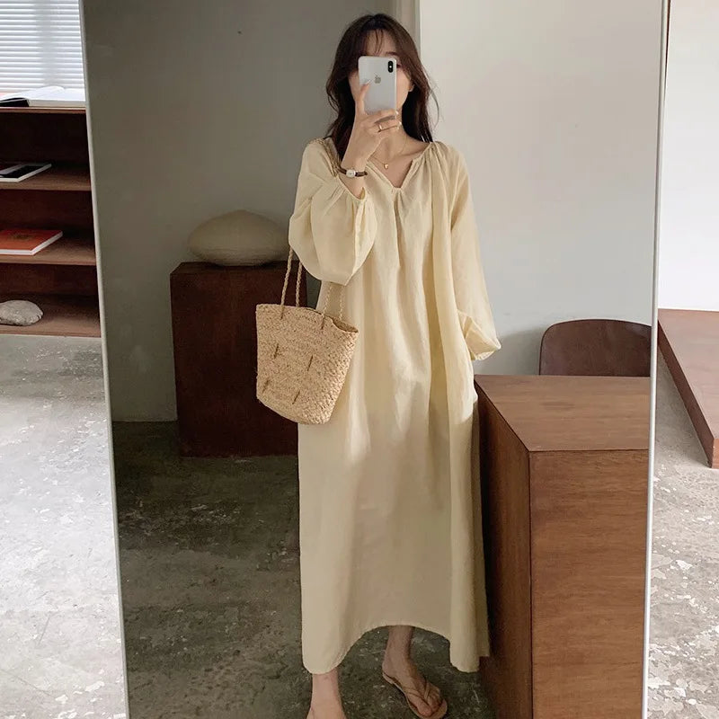 Robe Louna Loungewear en Coton & Le Confort Vintage