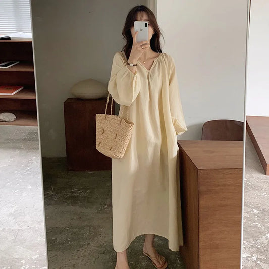 Robe Louna Loungewear en Coton & Le Confort Vintage