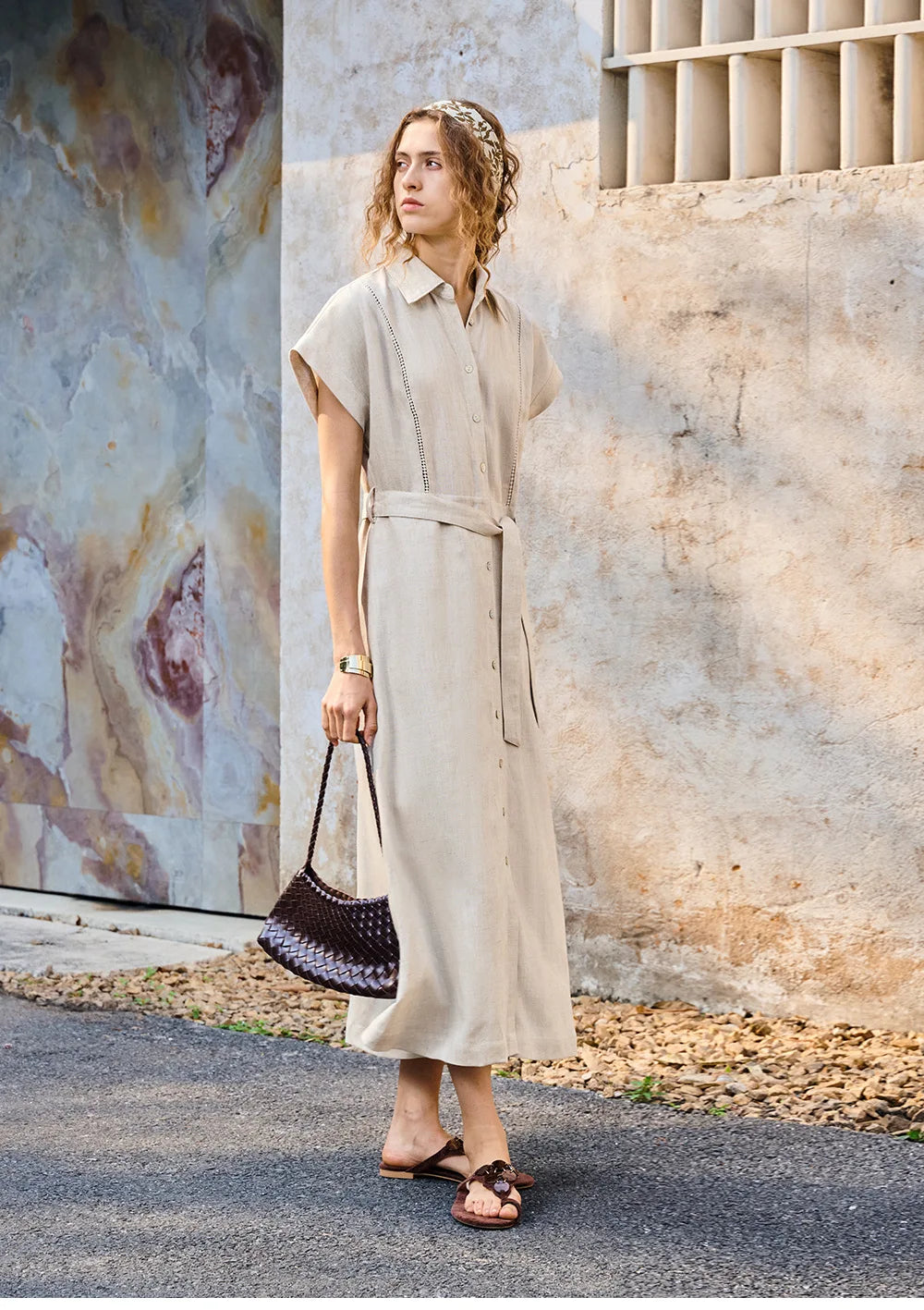 Robe alma en lin et lyocell & L'élégance safari urbaine