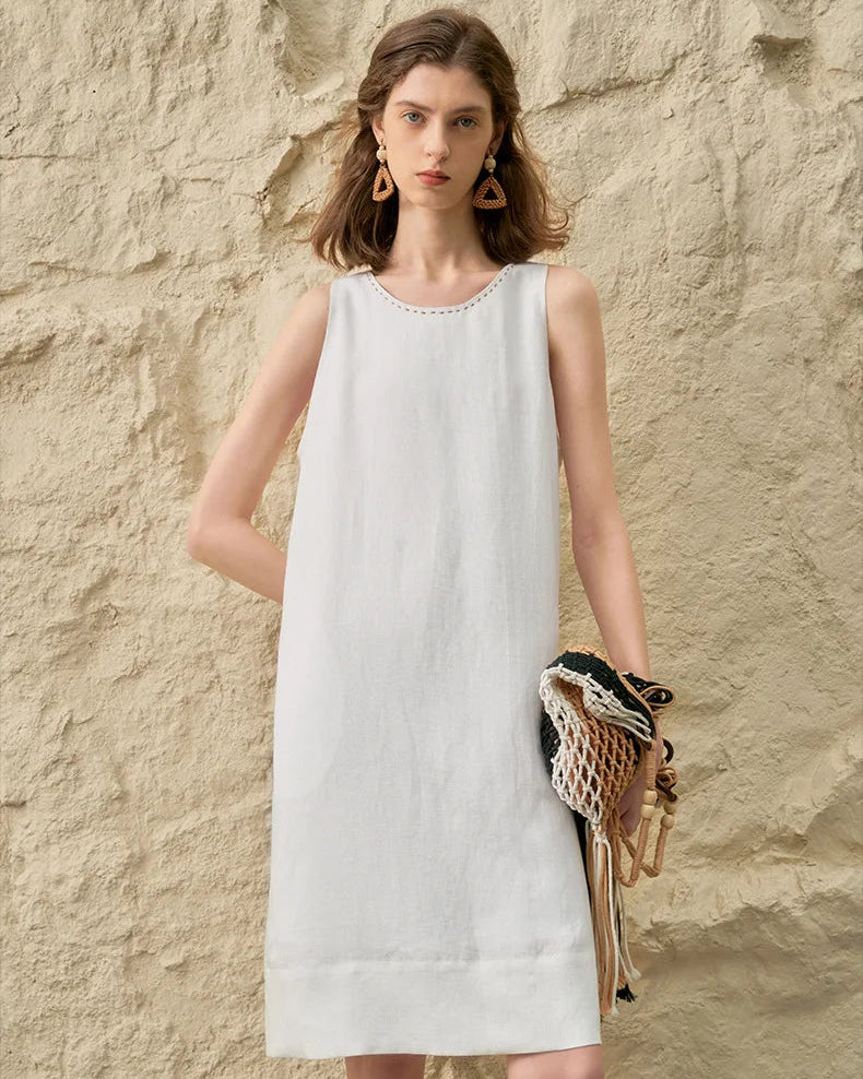 Robe Inès en Lin & Lyocell l'élégance naturelle avec Poches