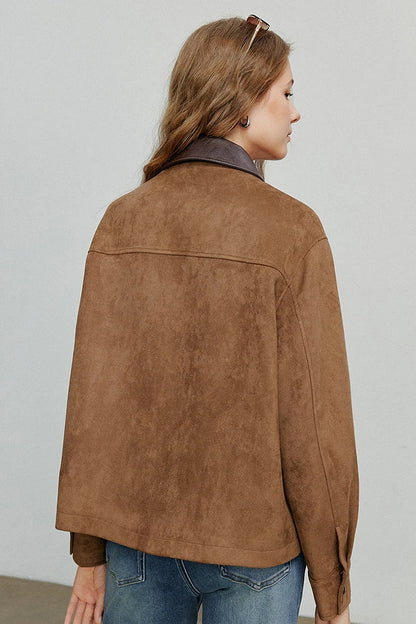 La Veste Vintage en Daim & Cuir Patchwork
