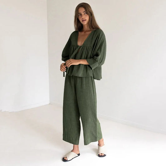 Ensemble Léa Douceur & Poésie en Mousseline de Coton