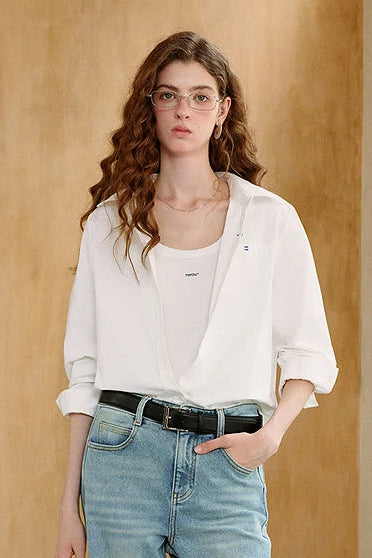 La Blouse Preppy en Coton Naturel
