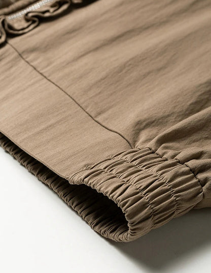 La Veste Workwear Vintage Chic à Col Montant & Volants