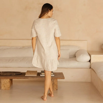 Robe Lilly en Coton & Lin douceur volantée