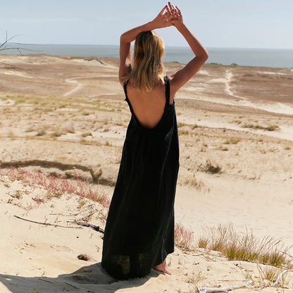 Robe Lola en Lin & Viscose avec dos nu