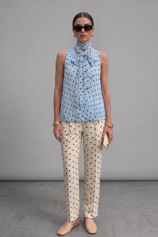 Blouse Sans Manches Léa & Romantisme Fluide